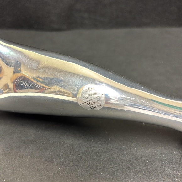 Hoselton MCM Vintage Polished Aluminum Seal Sculpture - Signed - Picture 7 of 10